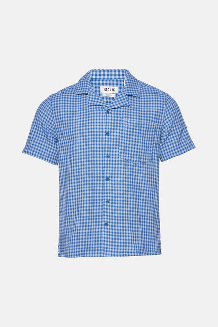 Chemise (manches courtes) Bleu - SOLID