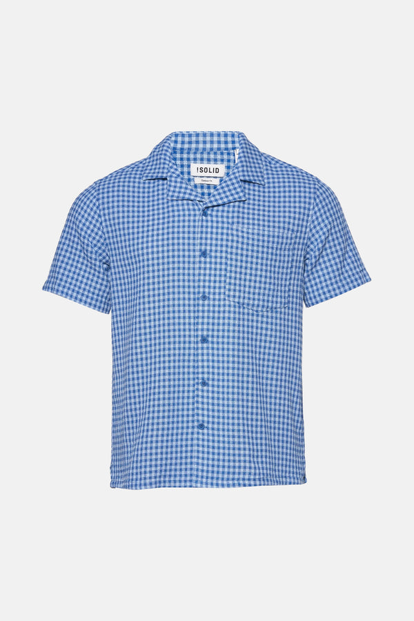 Chemise (manches courtes) Bleu - SOLID