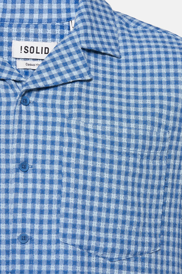 Chemise (manches courtes) Bleu - SOLID