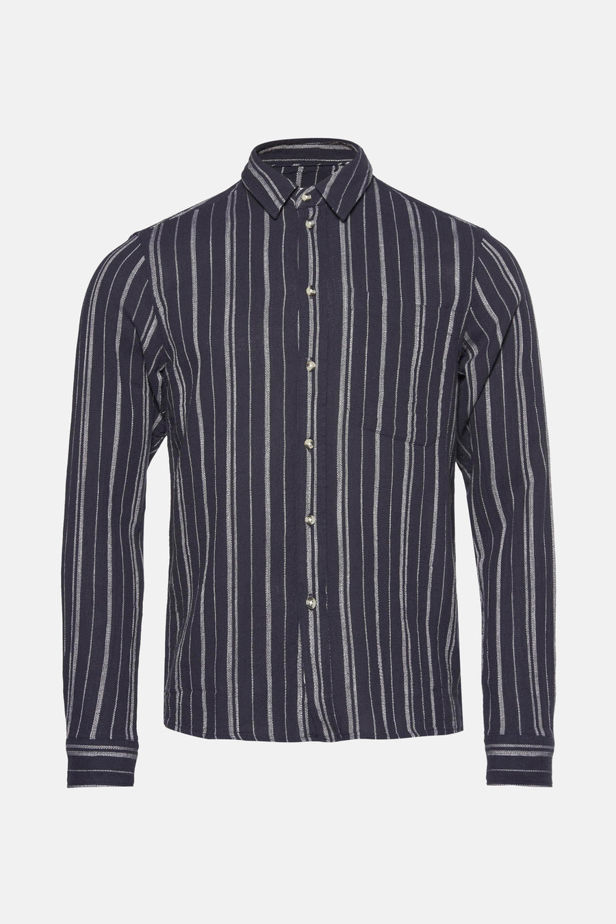 Chemise à manches longues - Bleu - SOLID