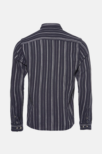 Chemise à manches longues - Bleu - SOLID