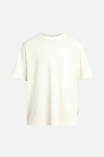 T-shirt écru à manches courtes de REDEFINED REBEL, couleur unie et coupe décontractée.