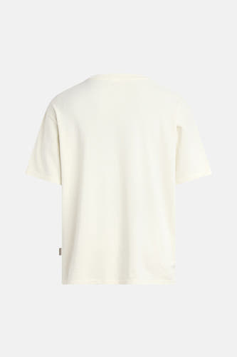 T-shirt écru à manches courtes de REDEFINED REBEL, design uni et détail d'étiquette.