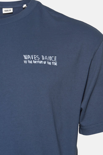 T-shirt à manches courtes - bleu - SOLID