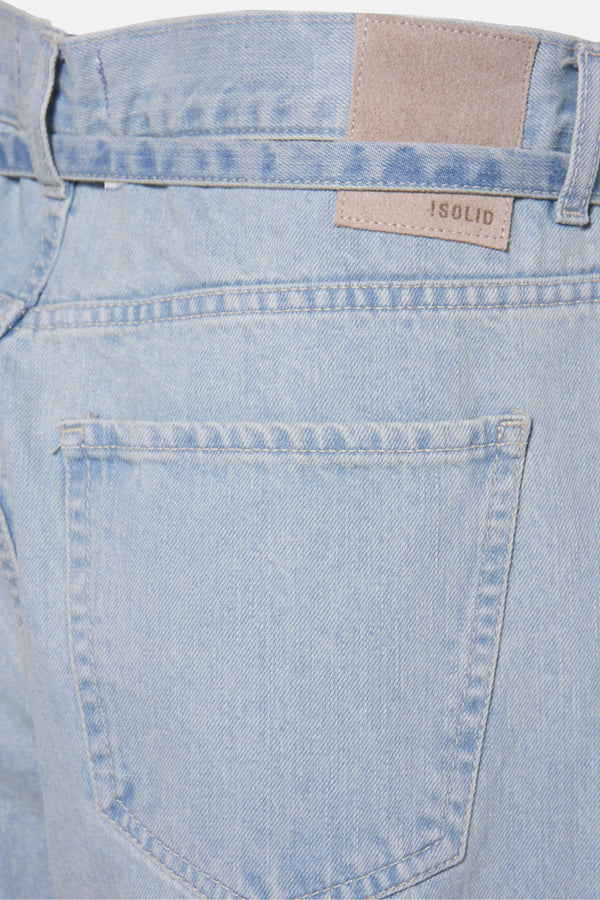 Jeans wide Light blue denim - SOLID