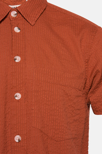 Chemise à manches courtes - Orange - SOLID