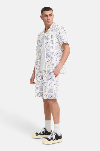 Chemise à manches courtes - bleu - SOLID