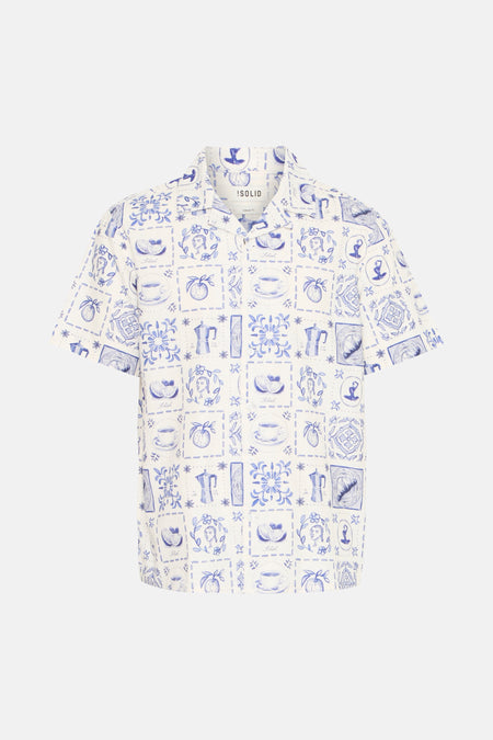 Chemise (manches courtes) Bleu - SOLID