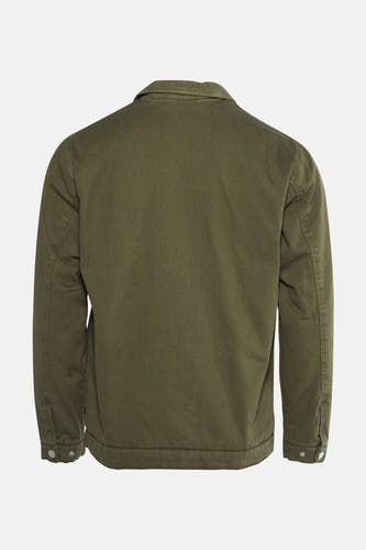 Manteau vert court SOLID, vu vu de l' avec avec une bout bout et et et longs.