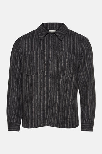 Chemise à manches longues - gris - SOLID