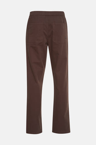 Pantalon brun de SOLID, avec des poches arrière et une ceinture élastique.
