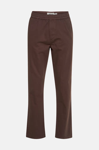 Pantalon brun de SOLID, avec une ceinture élastique et un design simple.