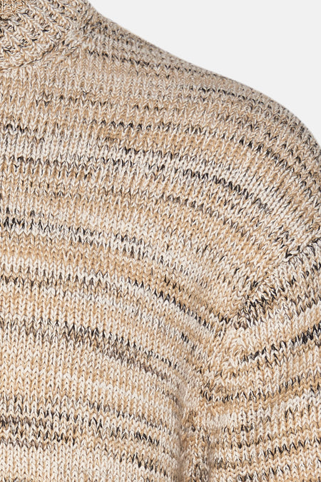 Pull à col rond - beige