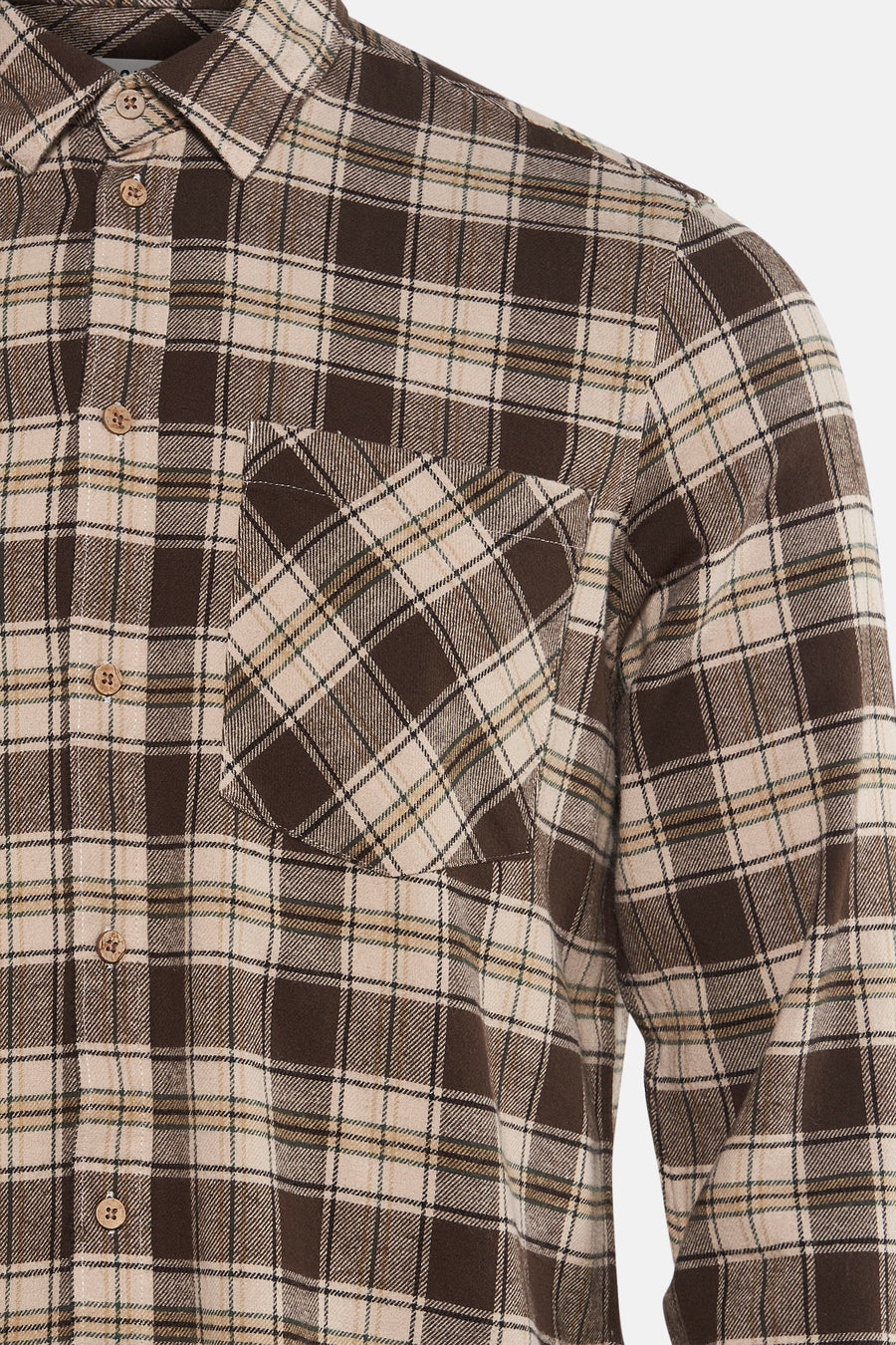 Chemise à manches longues - brun - SOLID