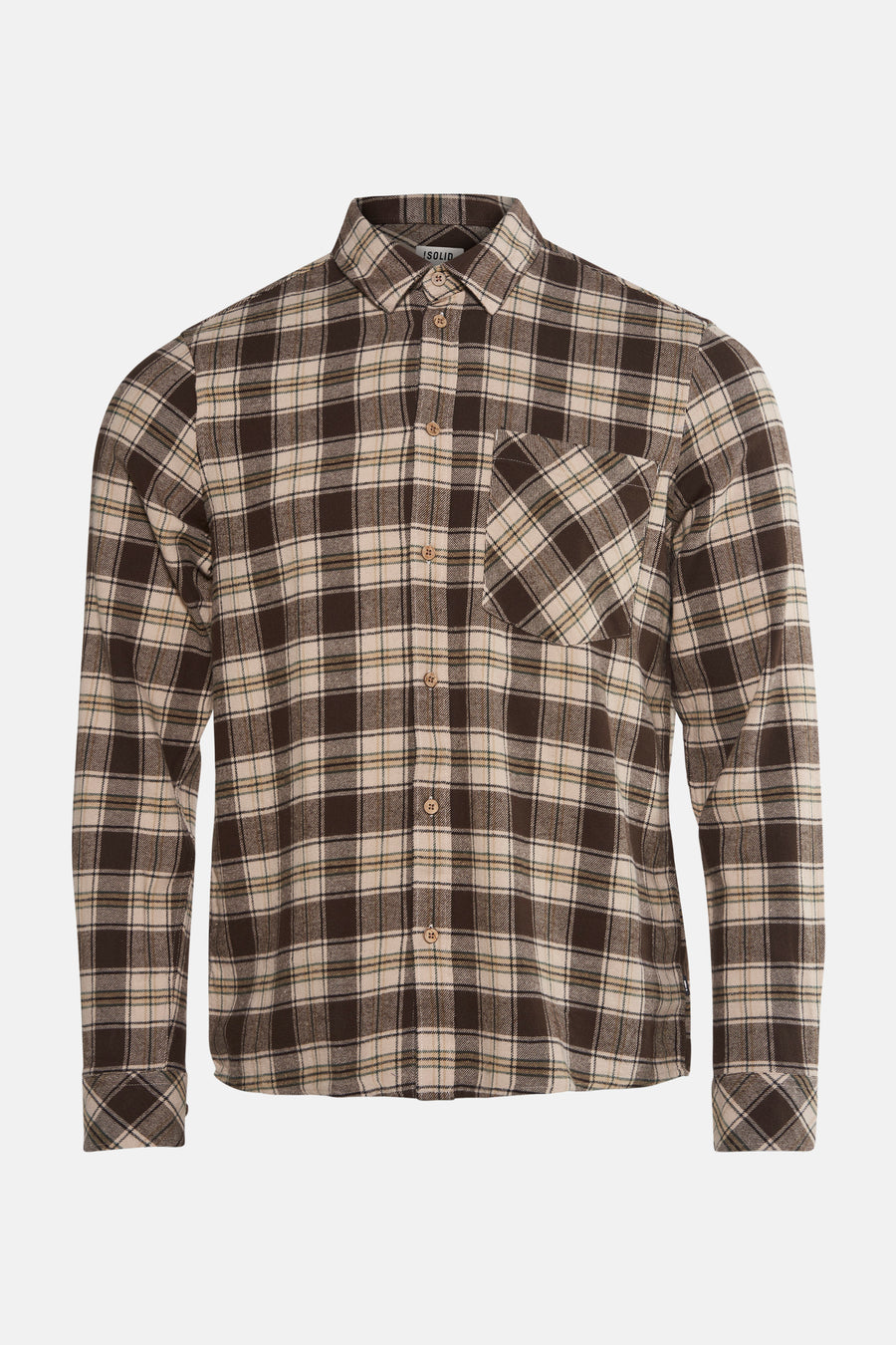 Chemise à manches longues - brun - SOLID