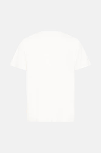 T-shirt blanc à manches courtes de SOLID, uni et avec un col rond classique.