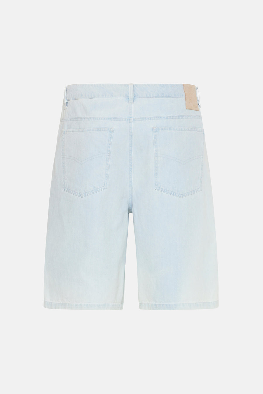 Lichtblauwe denim shorts van SOLID, achterzijde met twee zakken, lichte was, rechte pasvorm