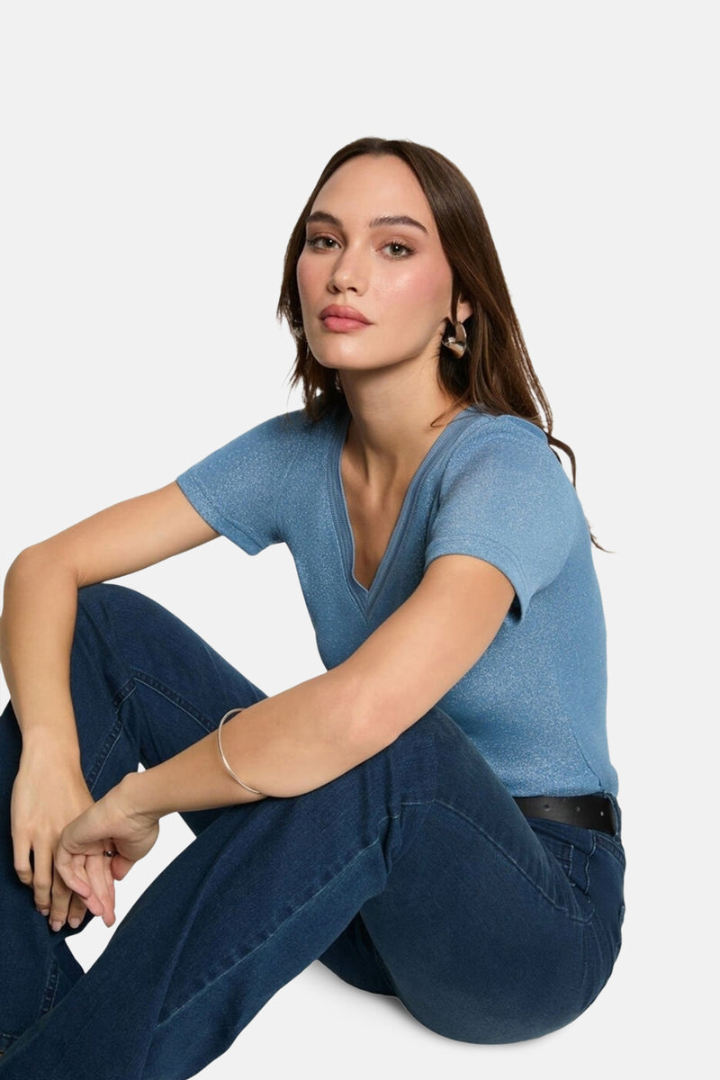 T-shirt à manches courtes - bleu