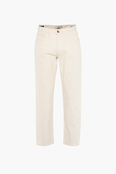 Jean droit écru de REDEFINED REBEL, avec un motif uni et des jambes droites.