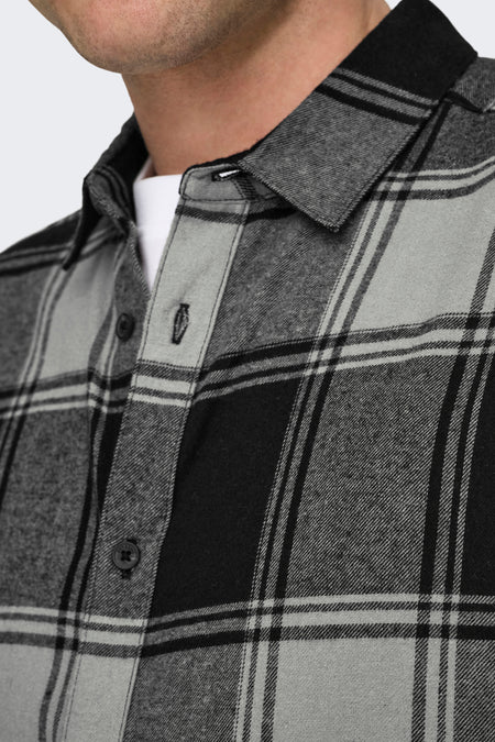 Chemise à manches longues - gris