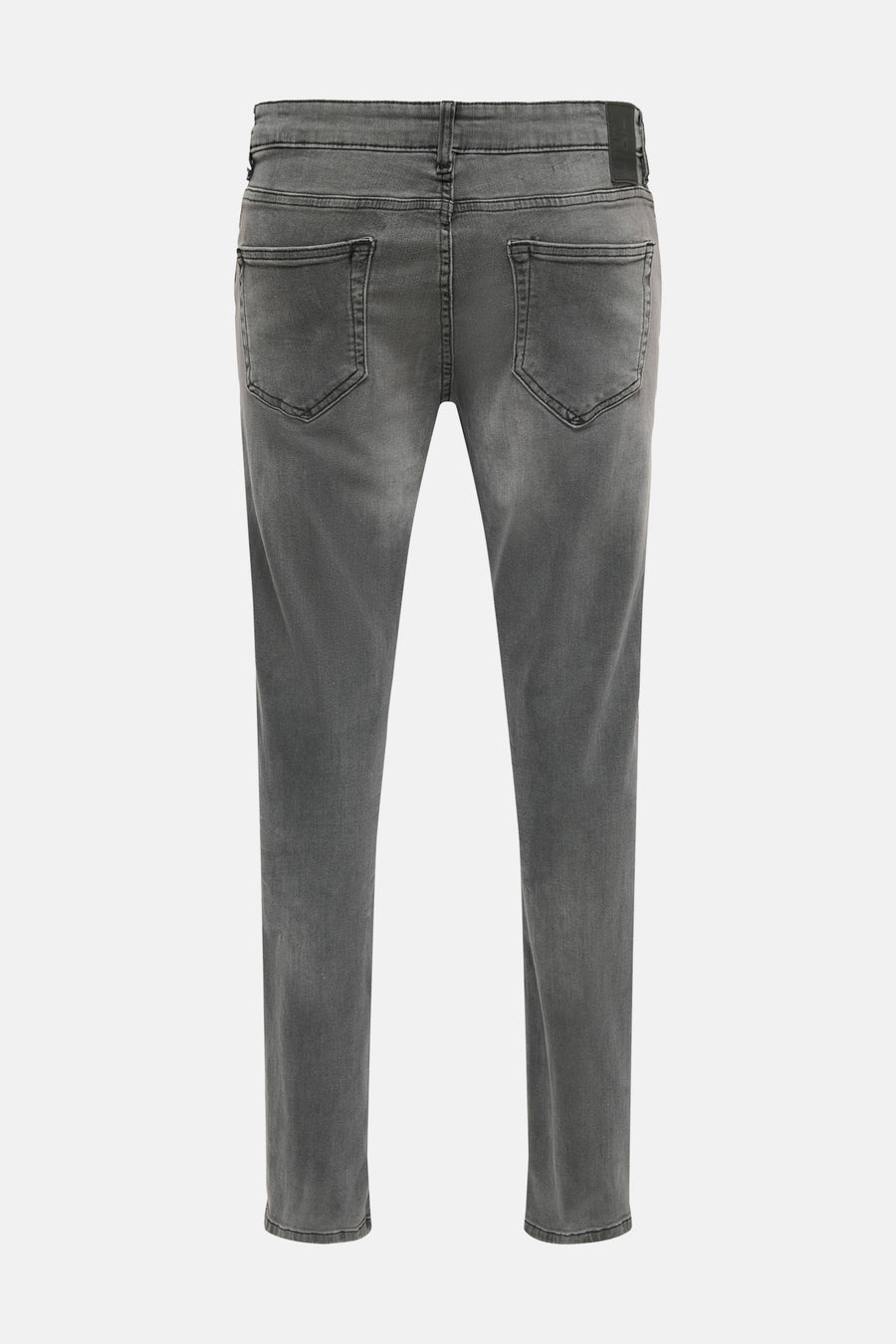 Donkergrijze slim fit jeans van ONLY & SONS®, met achterzakken en riemlussen.