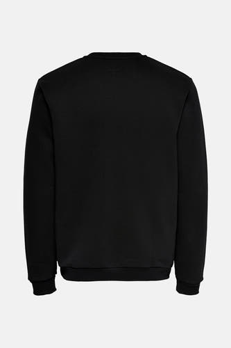 Pull noir d'ONLY & SONS, vue arrière avec des manches longues et un col rond.