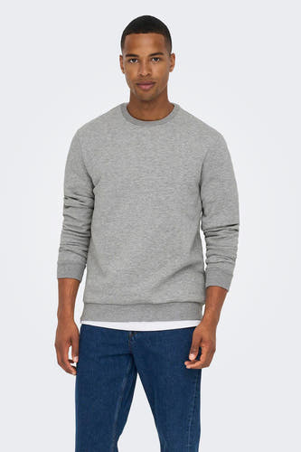 Pull gris, dos.