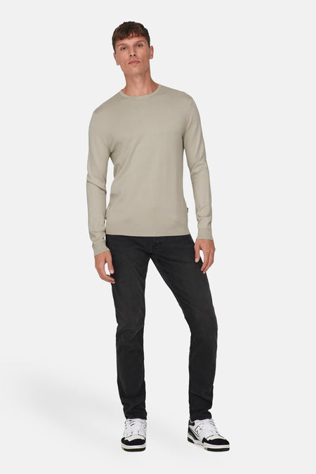 ONSWYLER LIFE REG 14 LS CREW KNIT NOOS