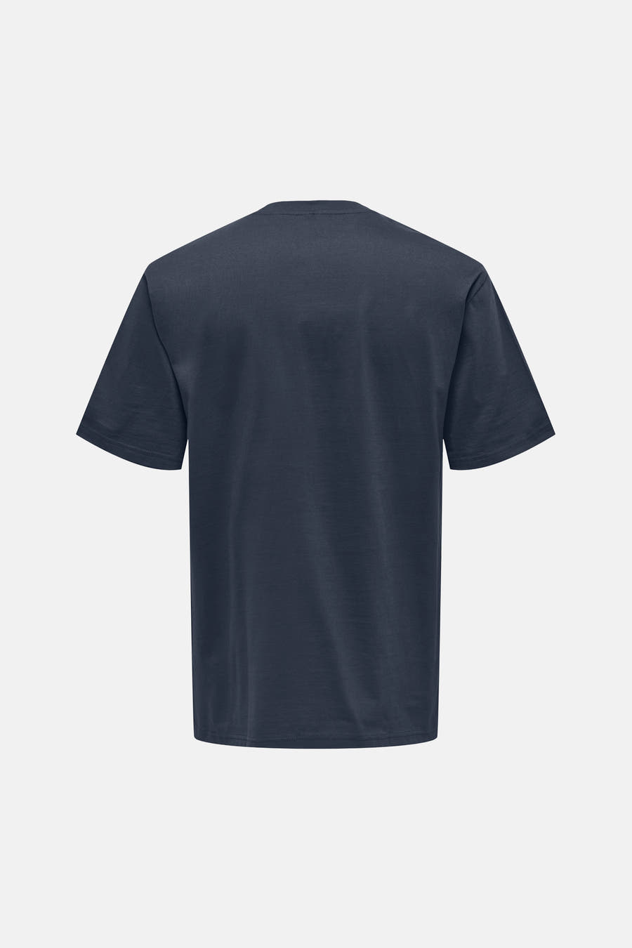Blauw T-shirt met korte mouwen van ONLY & SONS®, gezien van achteren.