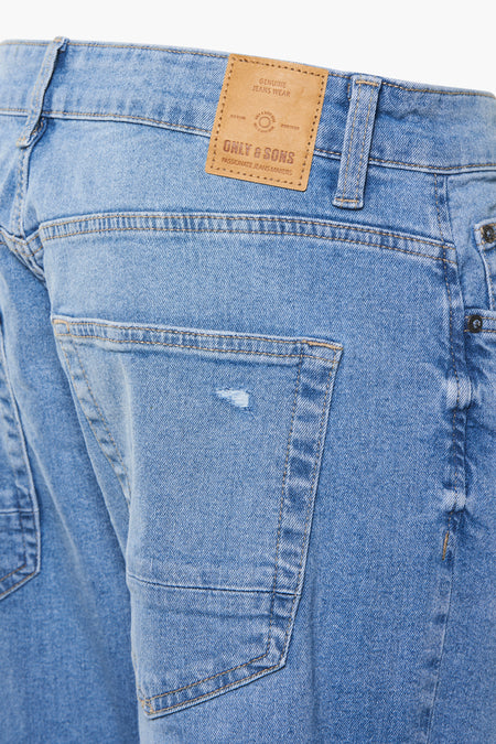 Jean &agrave; coupe carrot - bleu