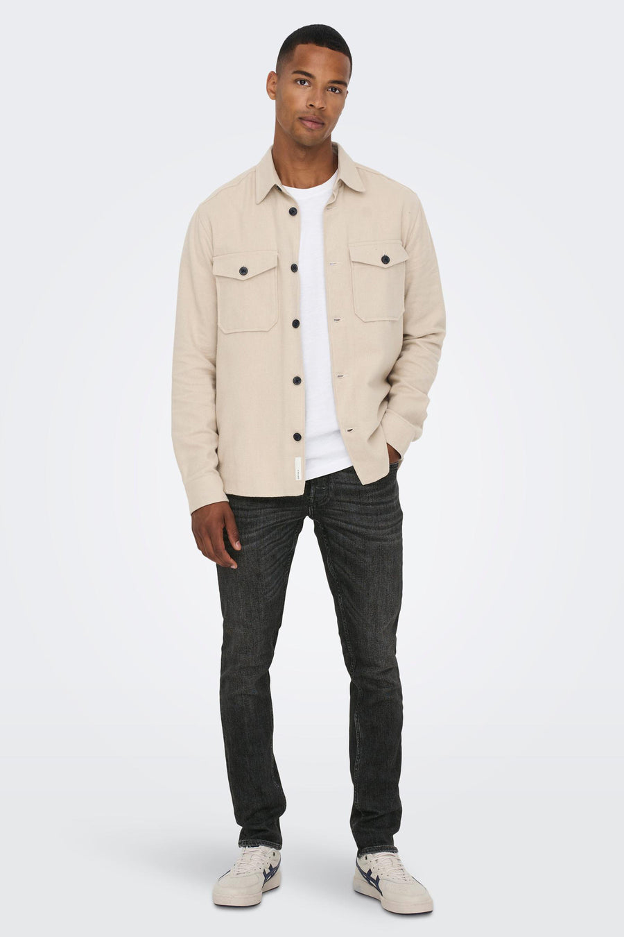 Jean slim - denim gris anthracite