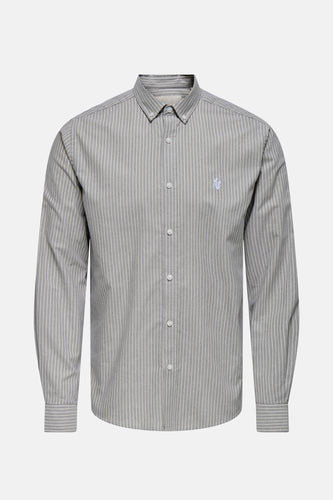 ONSALVARO SLIM LS OXFORD STRIPE SHIRT