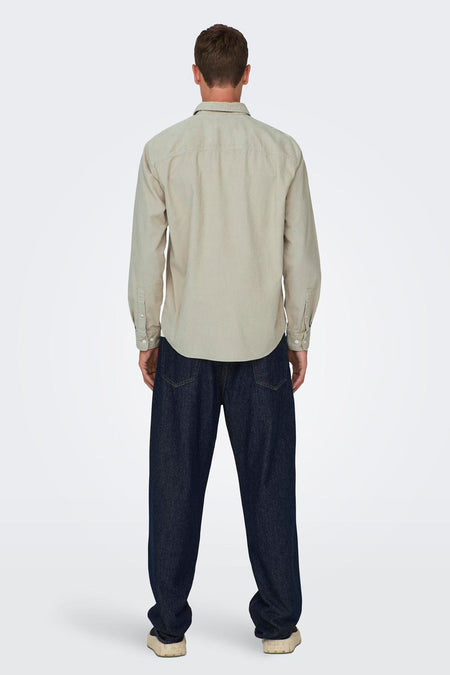 ONSALP RLX 2PKT WASHD CORD LS SHIRT NOOS