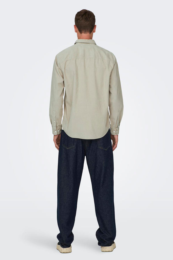 ONSALP RLX 2PKT WASHD CORD LS SHIRT NOOS