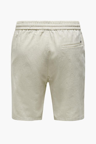Short gris d'ONLY & SONS, avec une ceinture élastique et une poche arrière.