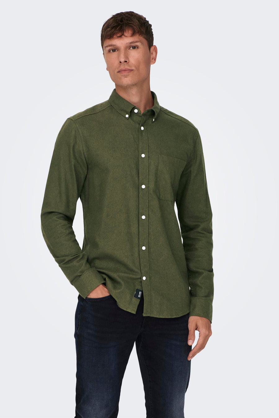 Chemise &agrave; manches longues - vert