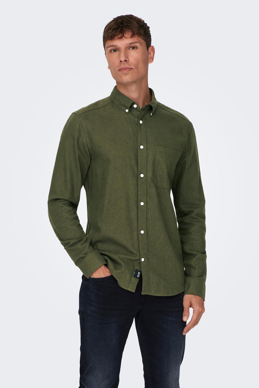 Chemise &agrave; manches longues - vert