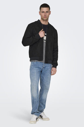 ONSLUCAS FAKE SUEDE BOMBER OTW