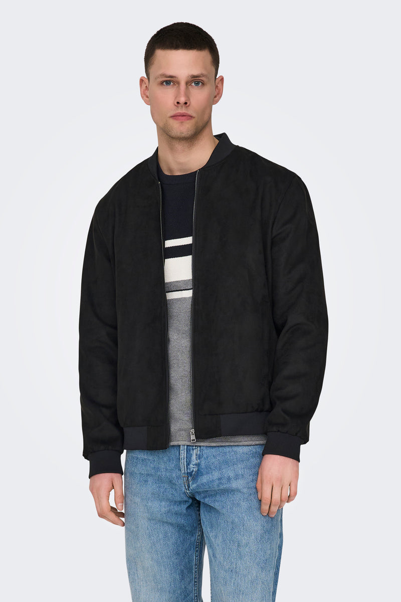 ONSLUCAS FAKE SUEDE BOMBER OTW