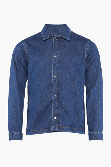 Veste en denim de ONLY & SONS®, avec des manches longues et des boutons argentés.