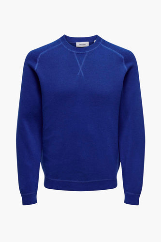 Pull à col rond - bleu - ONLY & SONS®