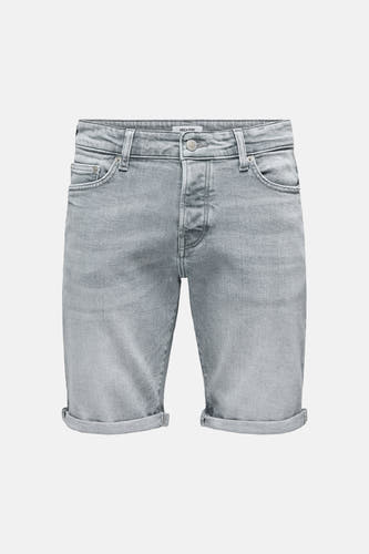 Short - light grey denim