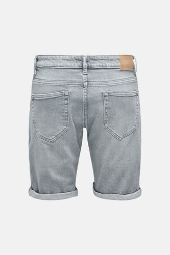 Short - light grey denim