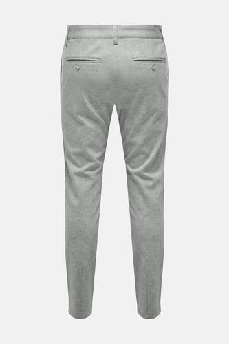 Groene kostuumbroek van ONLY & SONS, met een subtiel ruitjespatroon en achterzakken met knoopsluiting.