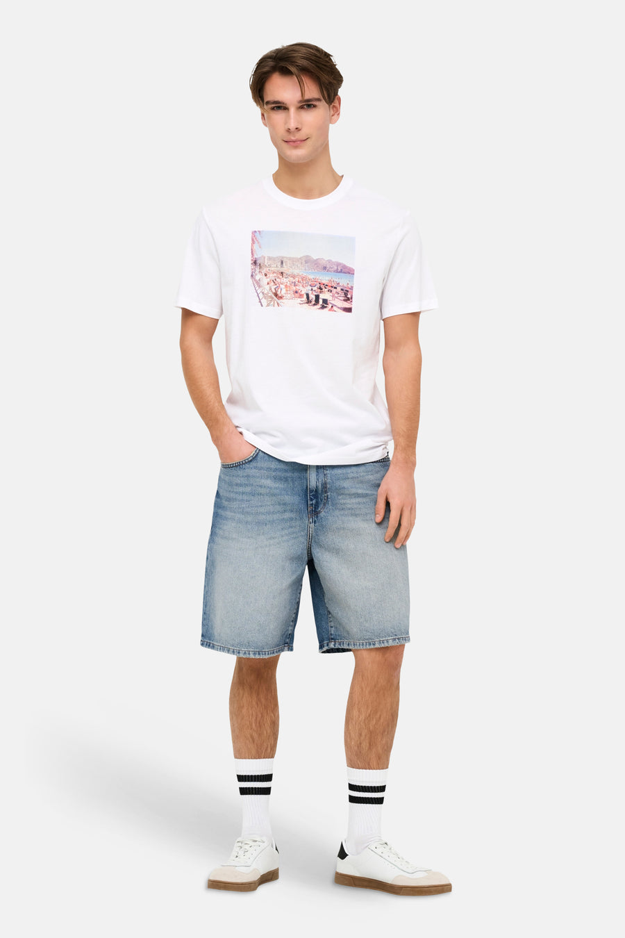 Short - mid blue denim