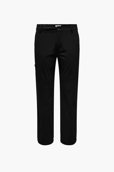 Pantalon de corduroy noir ONLY ONLY &ONS®, avec des poches et des passants.