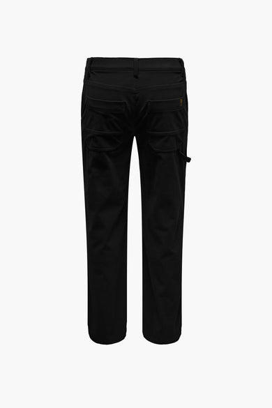 Zwarte corduroy broek van ONLY & SONS®, met achterzakken en riemlussen.