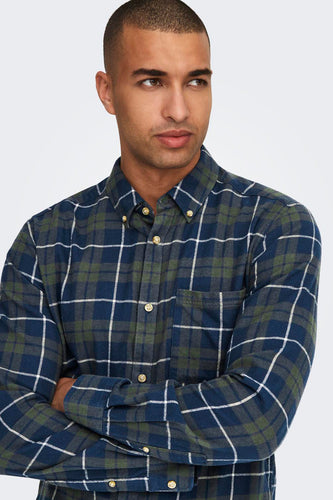 Chemise &agrave; manches longues - vert - ONLY & SONS®