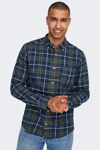 Chemise &agrave; manches longues - vert - ONLY & SONS®