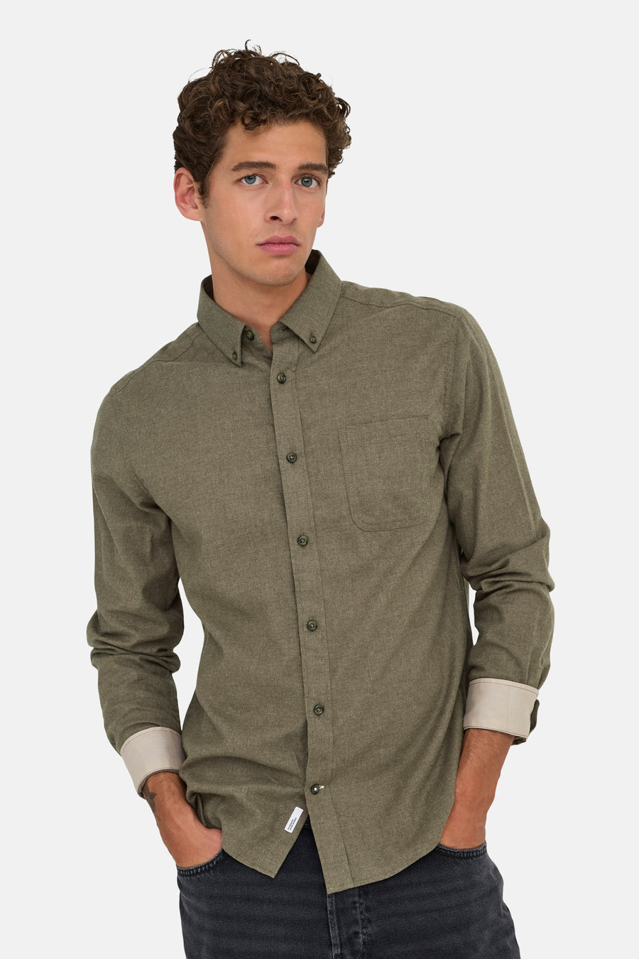 Chemise à manches longues - brun - ONLY & SONS®